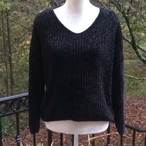New chenille long sleeve sweater